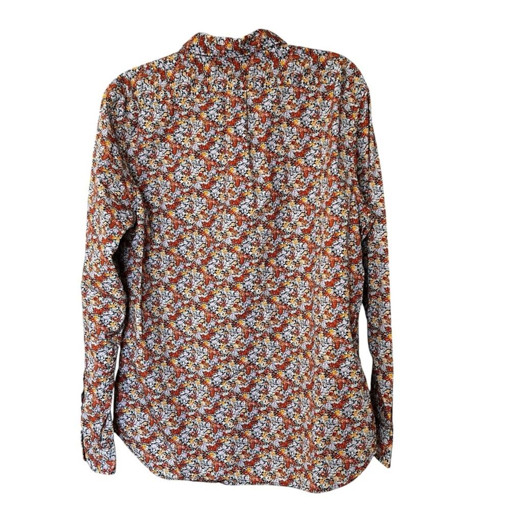 J.Crew Reimagined cotton Floral Long Sleeve Blouse size Large - Picture 2 of 9